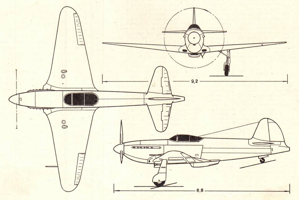 Общий вид самолета Як-3РД