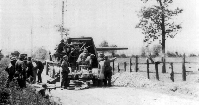 8.8 cm Flak, противотанковое орудие, Дюнкерк
