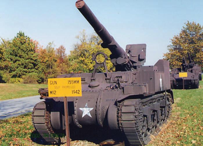 CАУ М12, 155-мм пушка, 1942 г., гусеничные машины