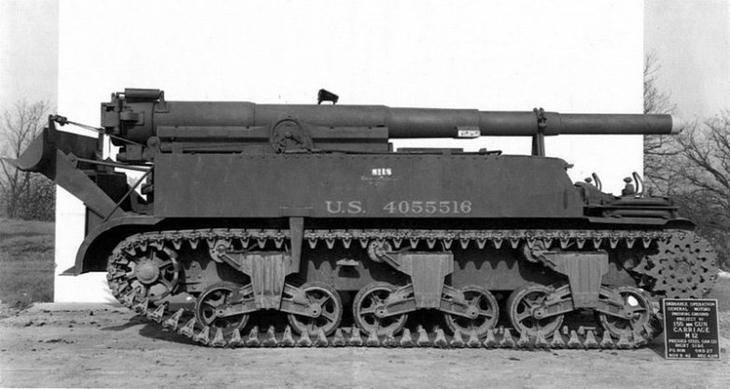 CАУ М12, шасси, танк М3, испытательный полигон