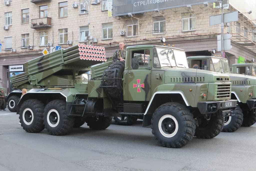 украинский BM-21, КРАЗ