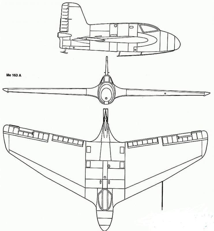 Проекции, Ме 163А, боевой самолет, скорость, рекорд