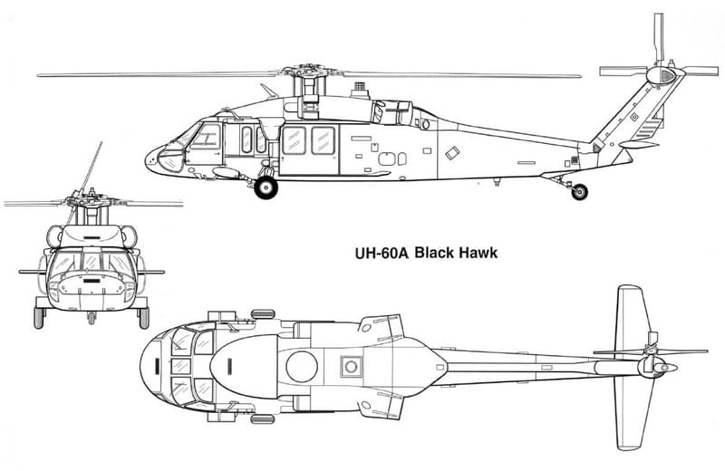 вертолет, Black Hawk, UH-60А