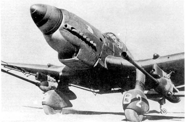 противотанковый Ju-87G-1, самолет, пушка, старт.