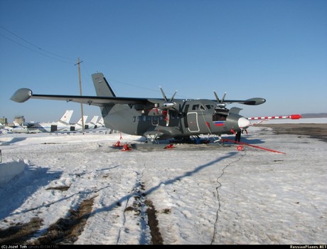 Испытания полярного Л-410 на лыжном шасси, предназначенного для Вооружённых Сил России