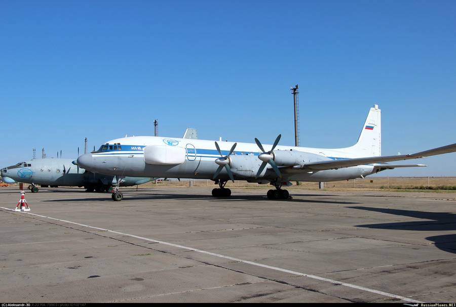 Опытный Ил-22ПП «Порубщик» борт RA-75903 на Государственных испытаниях на аэродроме ГЛИЦ в Ахтубинске