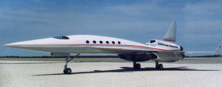 Модель самолета Сухой – «Гольфстрим» С-21 SSBJ (Supersonic Business Jet) – 1990 г.