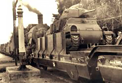 немецкий бронепоезд № 27, танк Somua S3, паровоз, ширококолейный