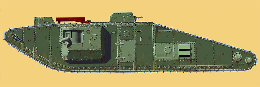 танк Mk V,  Tadpole tail, британцы, модификация