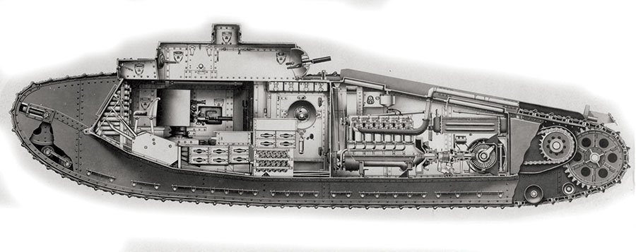 танк MkVIII, конструкция, вооружения