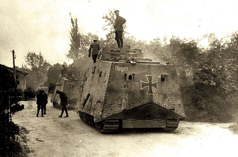 танк, A7V, немецкий, вооружение, фронт