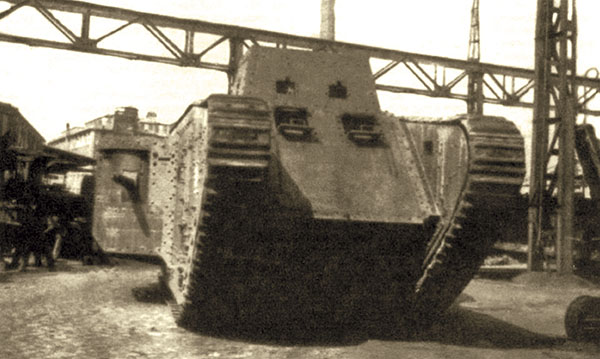 танк, немецкий, вооружение, корпус A7VU