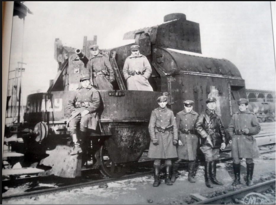 артиллерийский вагон, польский бронепоезд, первая мировая