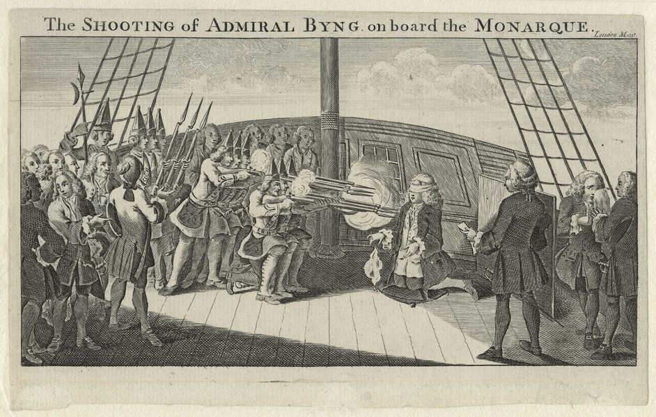 адмирал бинг, казнь адмирала, картина
