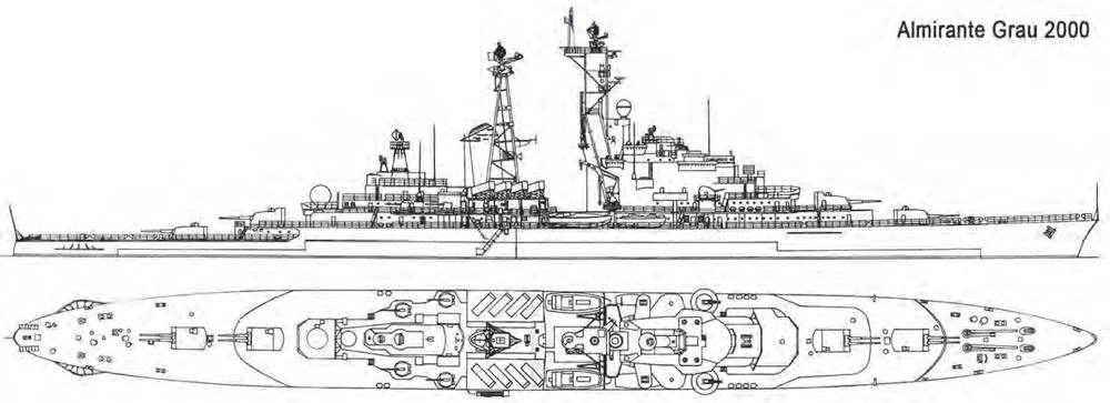 крейсер альмиранте грау, модернизация корабля, ракетный крейсер