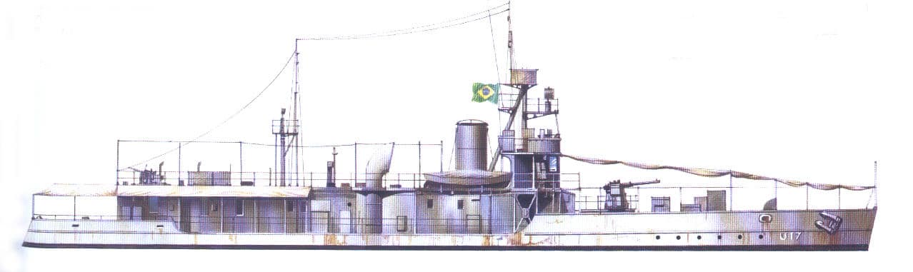 Монитор «Паранаиба» после модернизации 1960 года