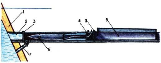 Схема «подводного орудия» Девеза