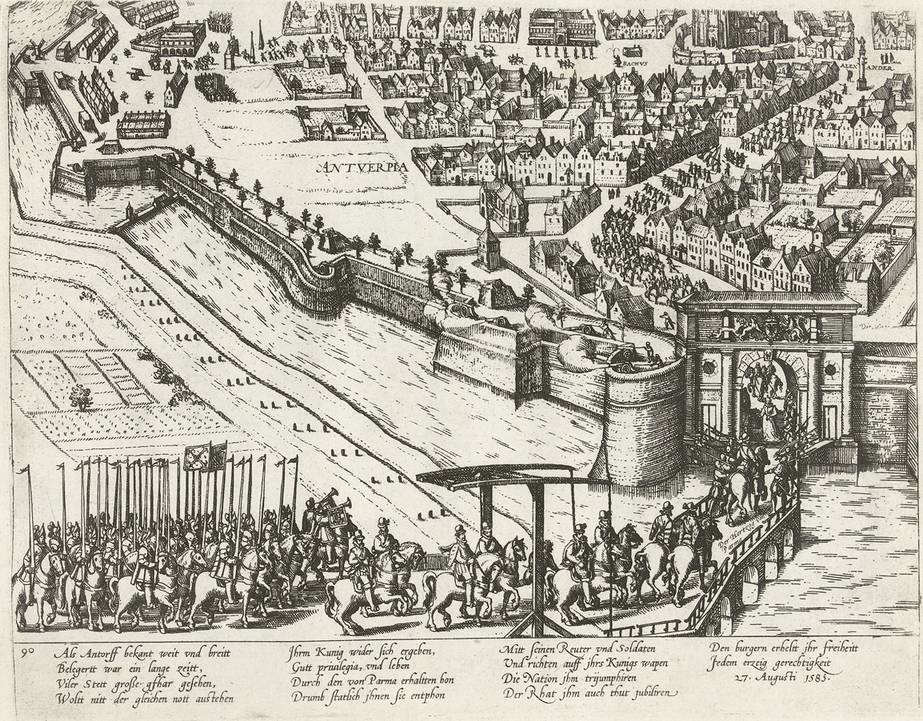 Вступление войск герцога Алессандро Фарнезе в Антверпен