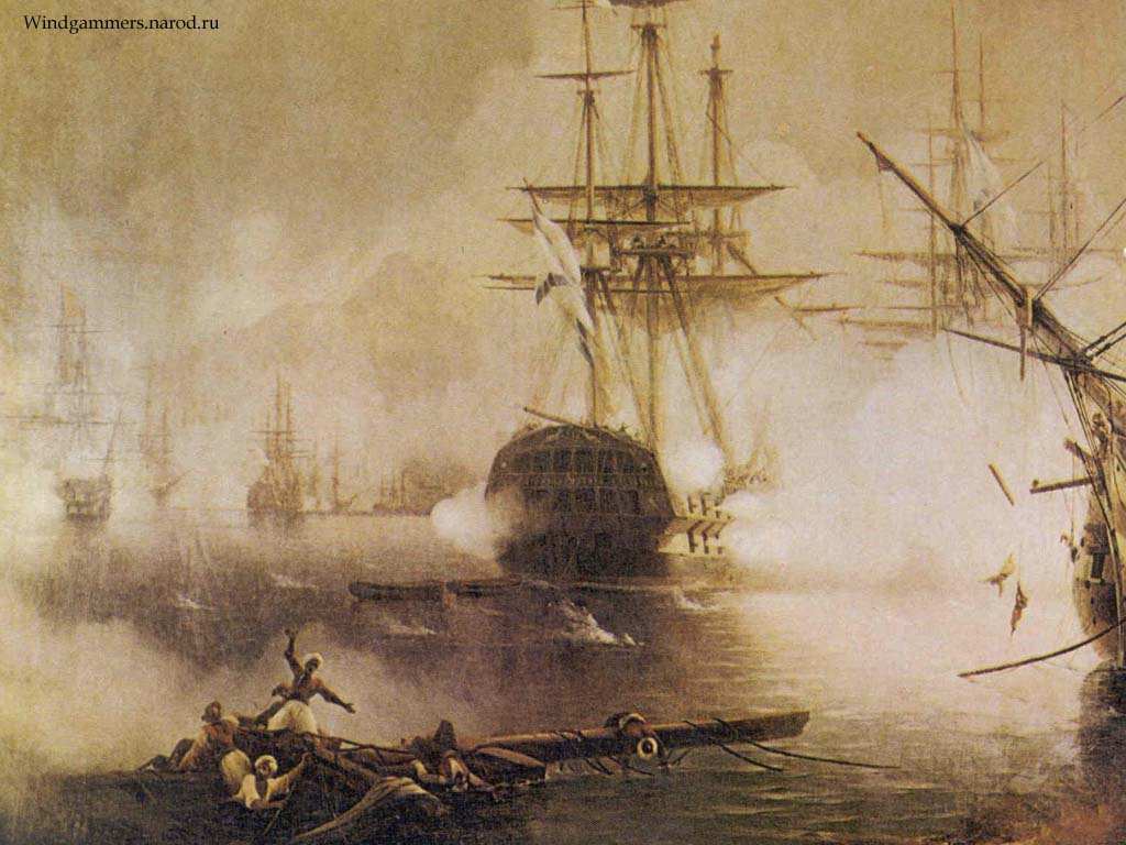 сражение при наварине, русский флот, битва кораблей