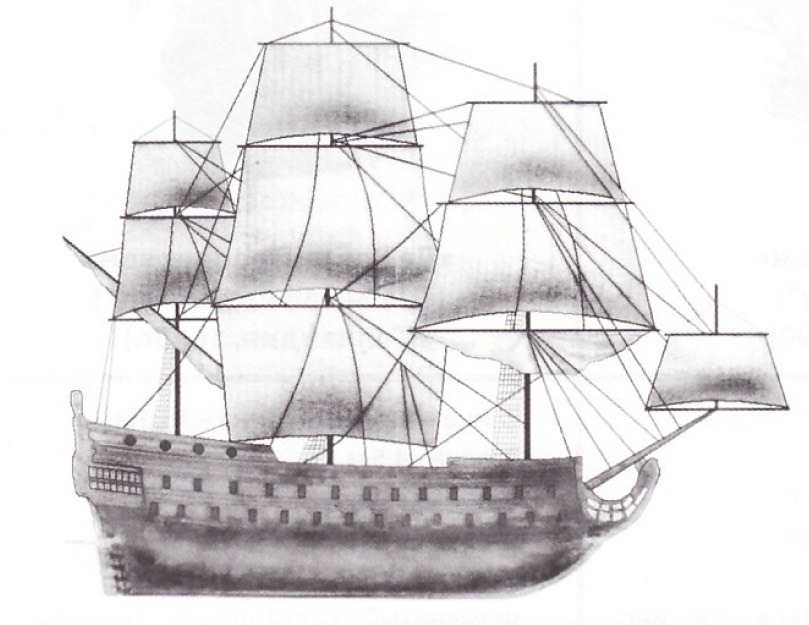 корабль дофен ройаль, орудийные палубы, французский флот