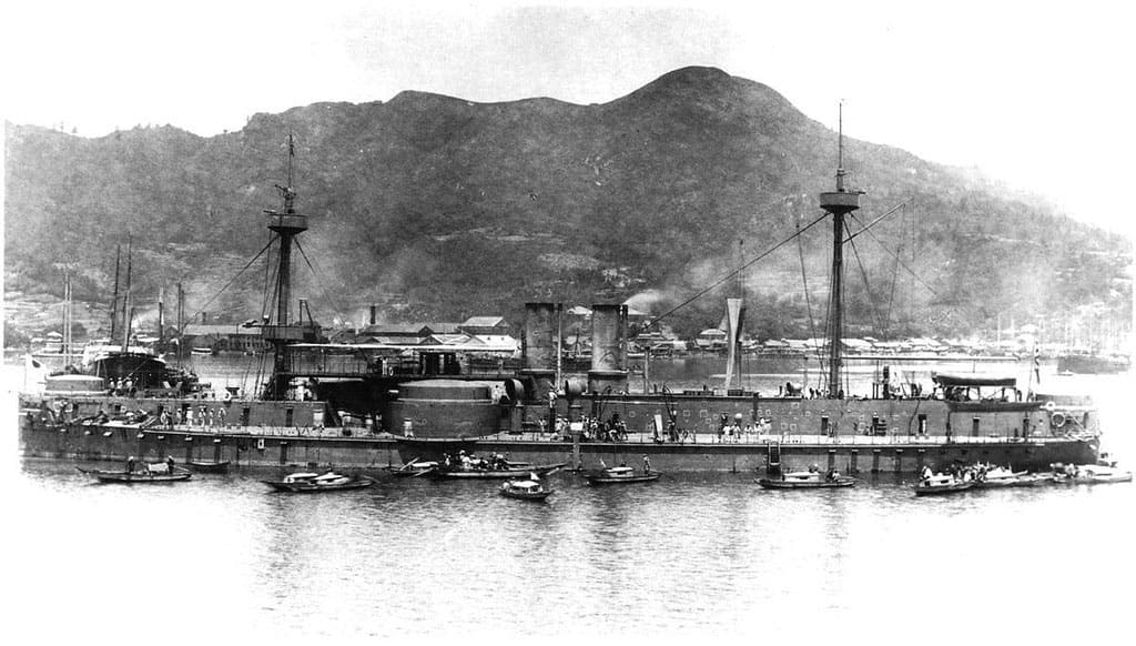 броненосец Chen-Yuen, Китай, флот, Япония