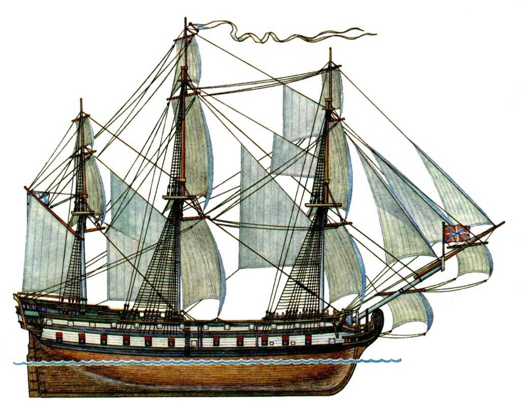 корабль слава екатерині, флот 18 века , военный корабль