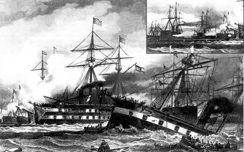 броненосец Re d'Italia, линейный корабль,  Kaiser, Re di Portogallo, сражение, о. Лисса,  Австро-Венгрия,