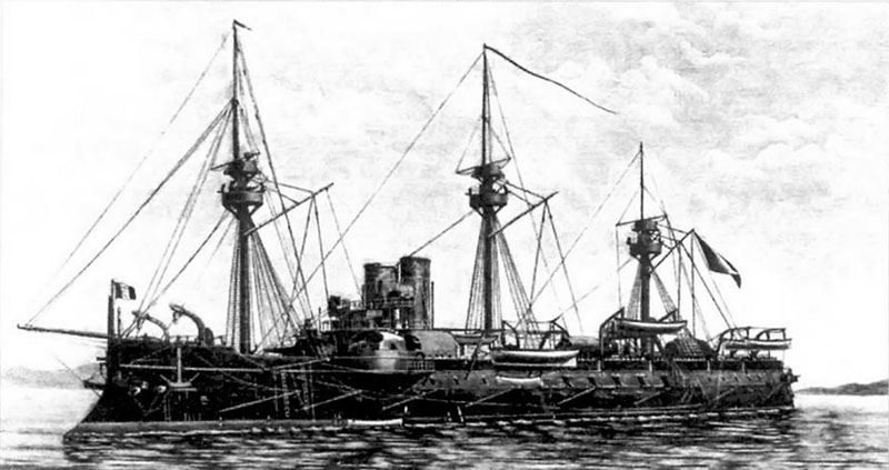 броненосец Amiral Duperre, Франция, флот, барбет