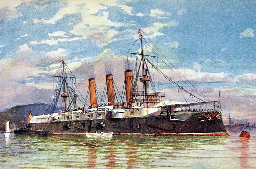 крейсер, Emperador Carlos V, барбета