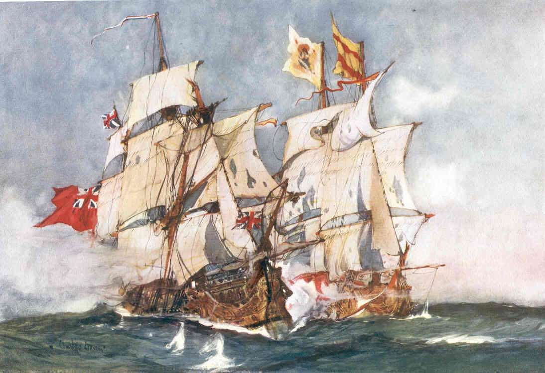 испанский галеон, захват галеона, линейный корабль