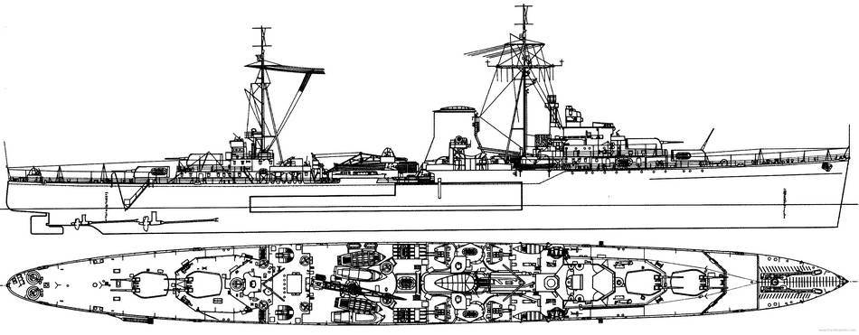 Английский легкий крейсер «Аякс»