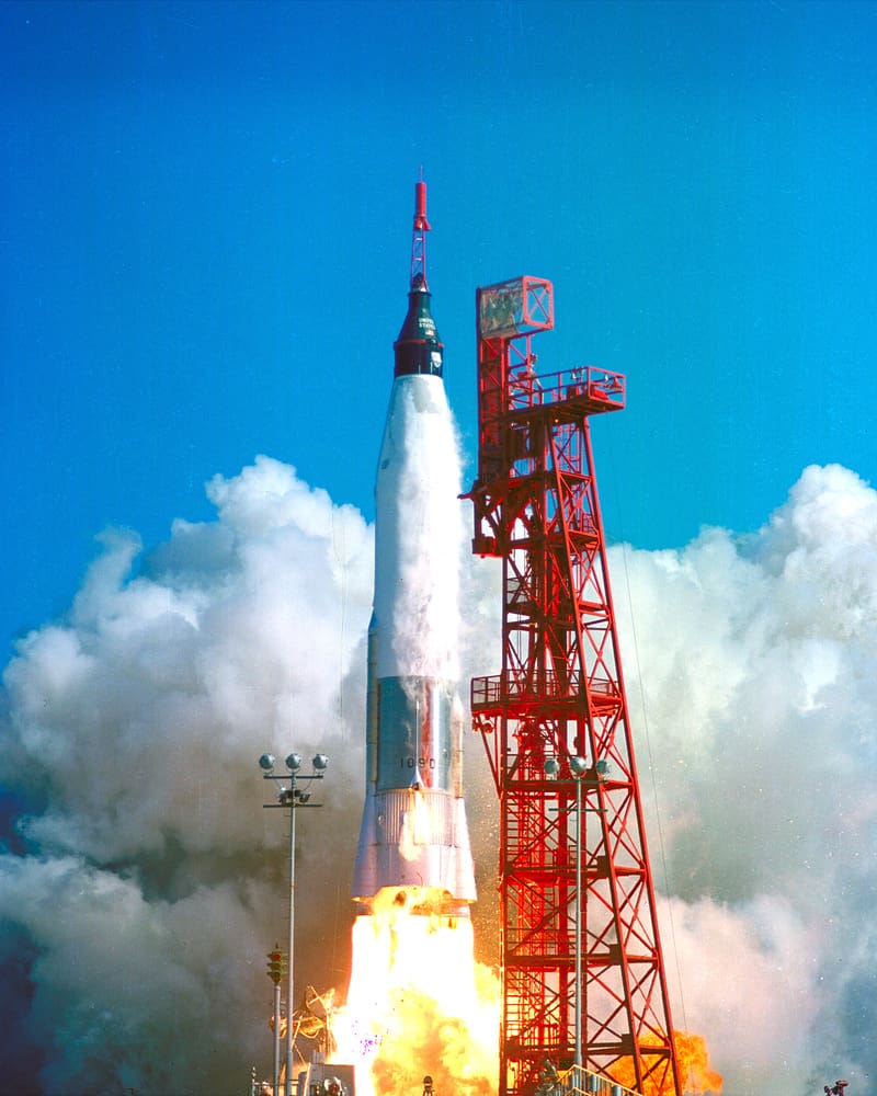 запуск ракеты, ракета SM-65D, первый пуск