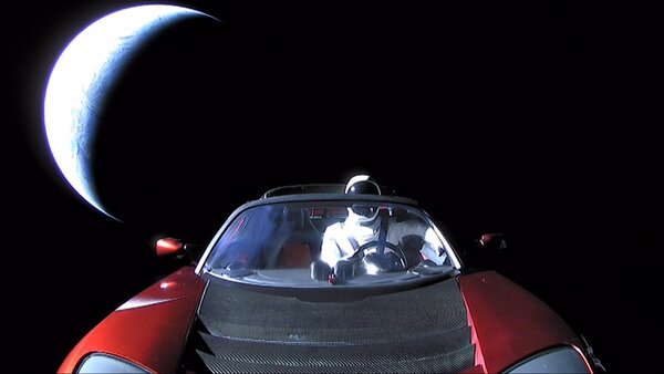 SapceX Falcon Heavy, Tesla Roadster, космос