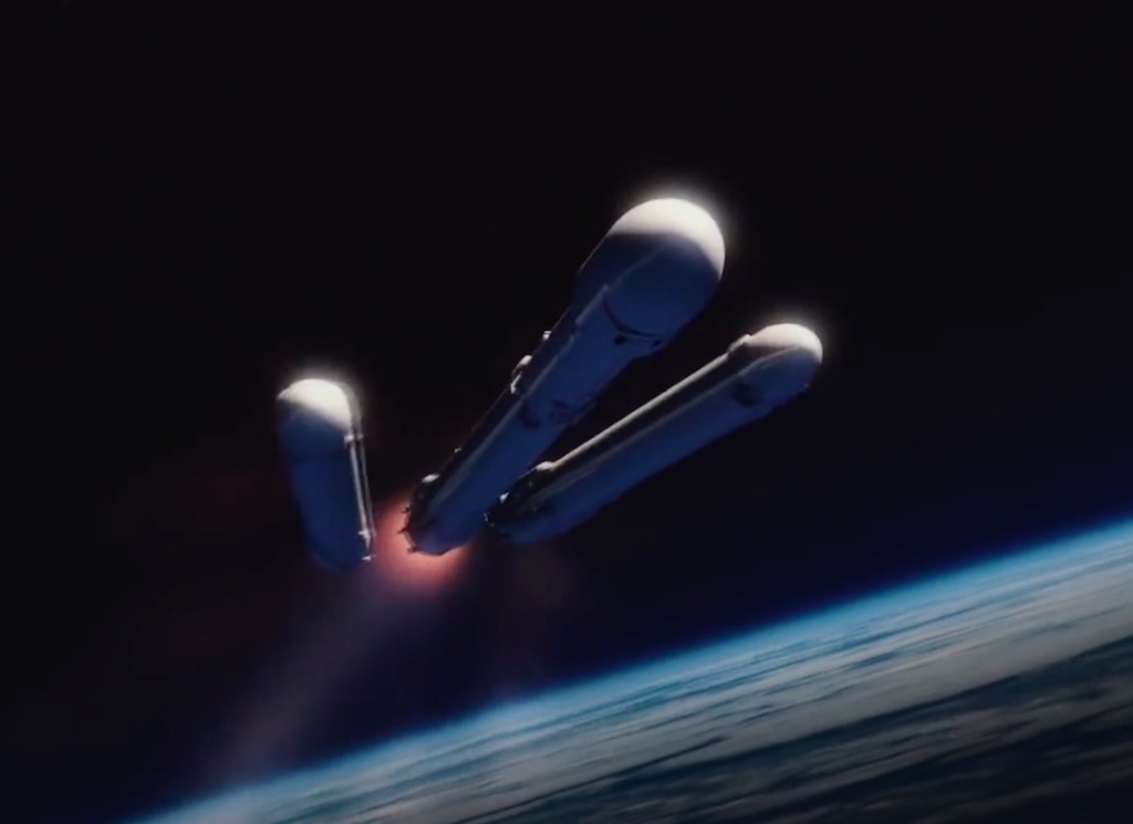 Falcon Heavy, запуск ракеты, ракета-носитель, разгонный блок ракеты