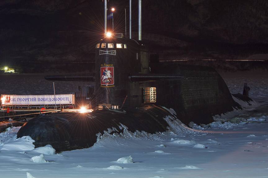 Атомный подводный крейсер стратегического назначения К-433 «Святой Георгий Победоносец» Тихоокеанского Флота России – корабль проекта 667БДР «Кальмар»