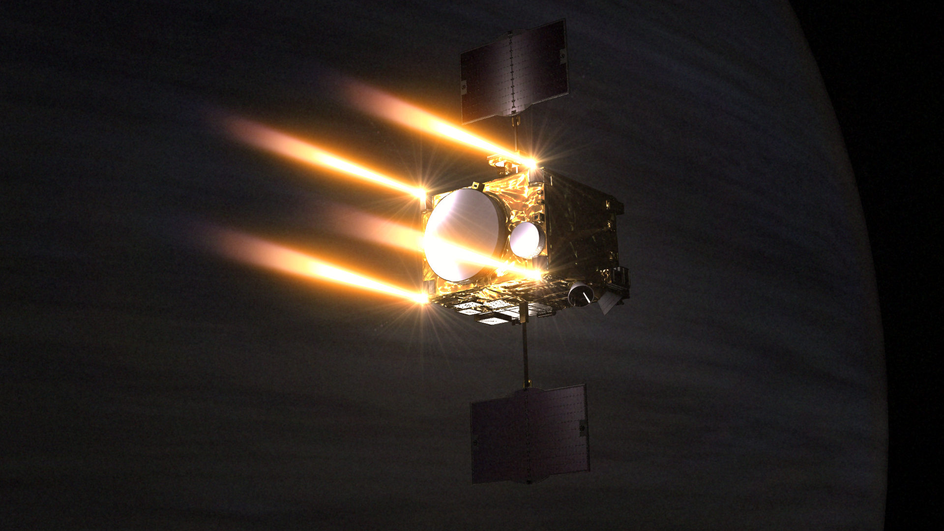 Так происходил выход АМС «Акацуки» на орбиту вокруг Венеры с использованием малых двигателей ориентации