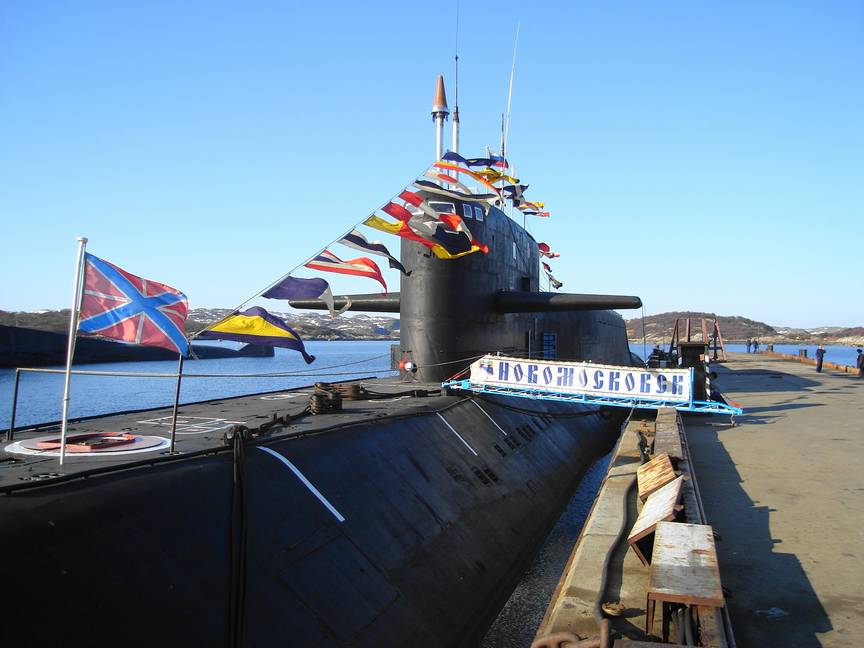 Атомный подводный ракетоносец Северного Флота К-407 «Новомосковск». Корабли проекта 667БДРМ «Дельфин» сегодня составляют основу «подводной части» ядерного щита России