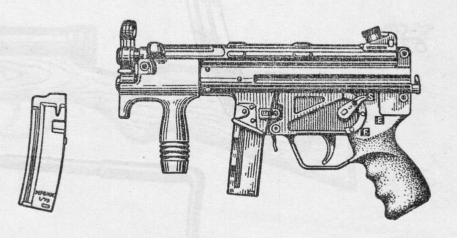 Компактный пистолет-пулемет MP-5K, Хеклер-Кох, стрелковое оружие