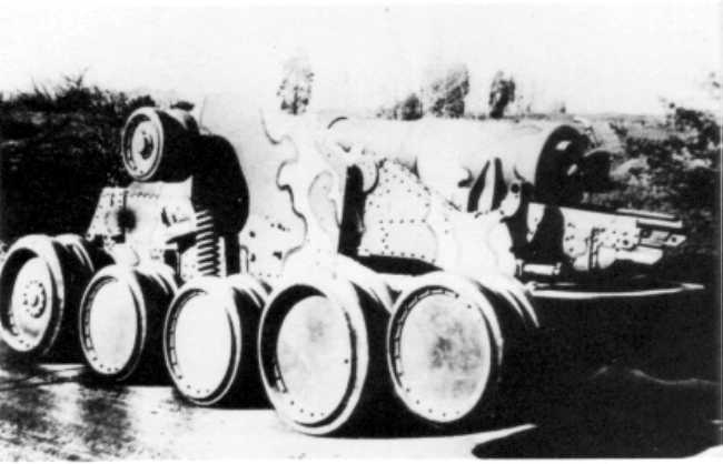 8-дюймовая САУ, САУ М1918 США, колесный ход, натяжное колесо