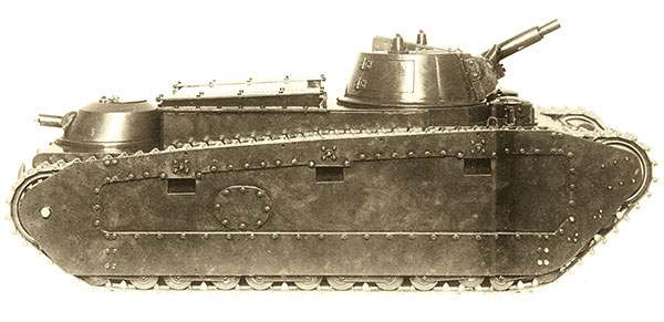 танк Armeewagen 20, пулемет Vickers, оптический прицел