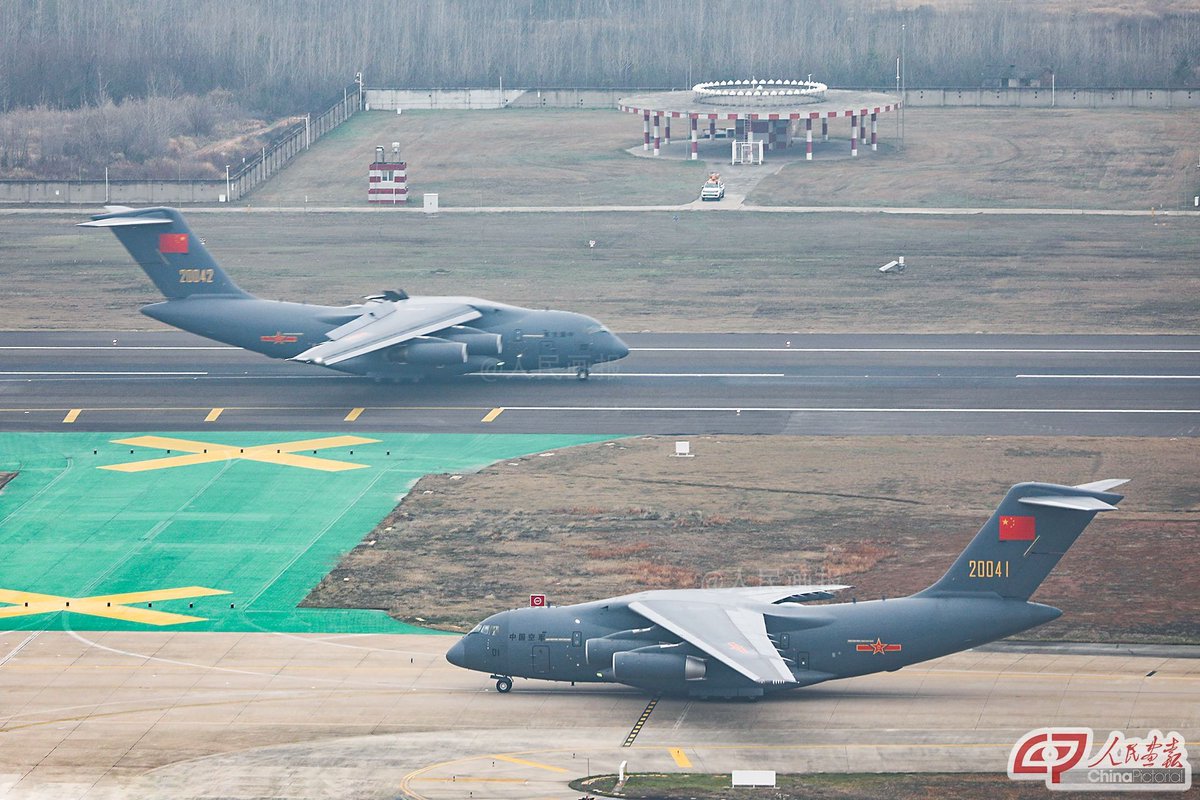 Китай, Y-20, военно-транспортный самолет, самолет, ВВС, Ухань