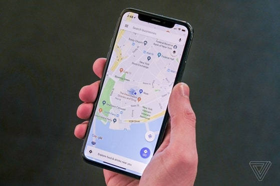 карты google, мобильный телефон, приложение