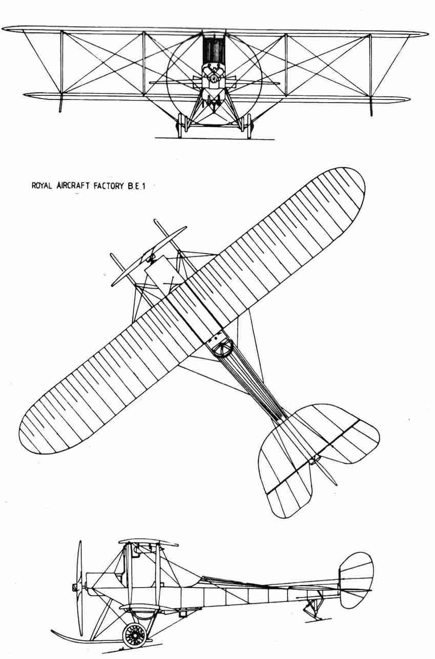 Общий вид самолета RAF B.E.1