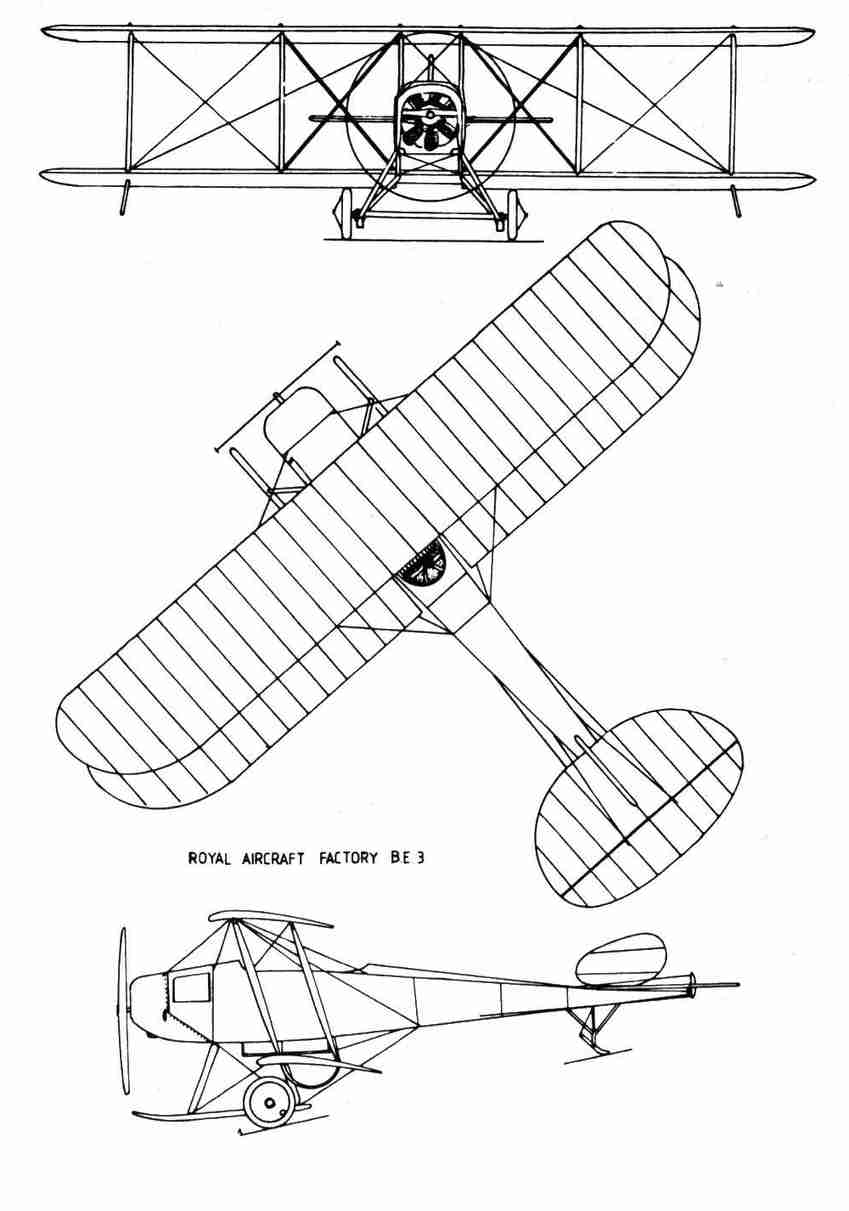 Общий вид самолета RAF B.E.3 «Голдфиш»