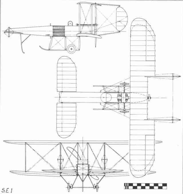 Аэроплан RAF S.E.1 – общий вид