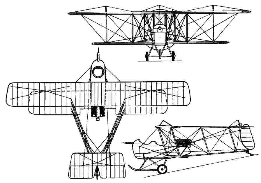 Общий вид самолета Виккерс E.F.B.1 «Дестроер»