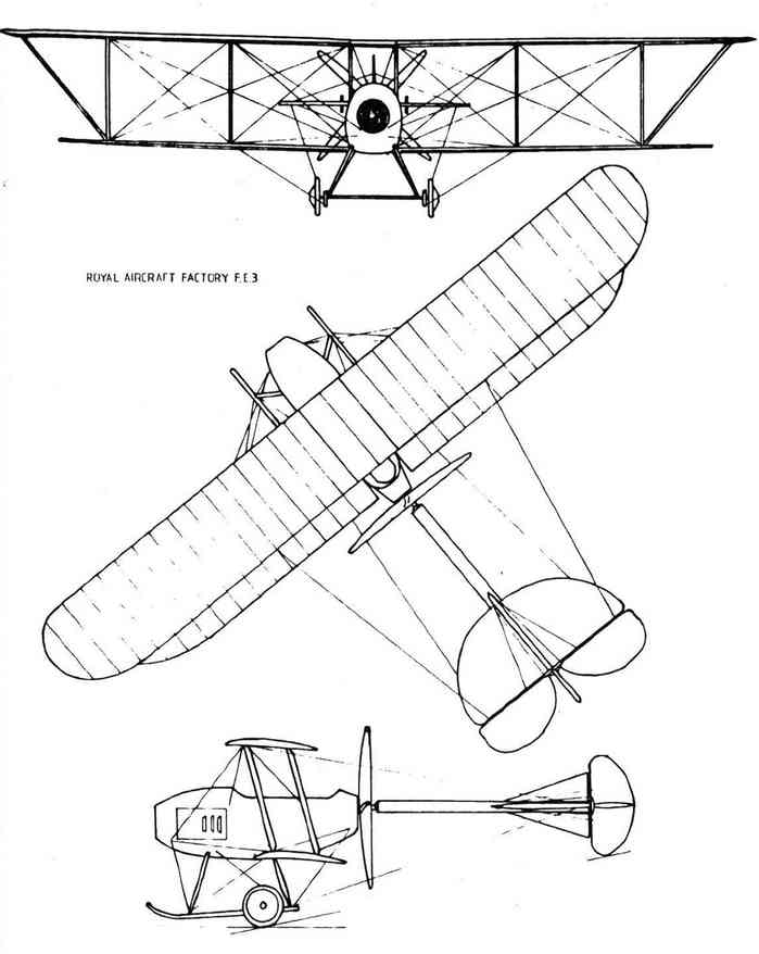 Общий вид самолета RAF F.E.3 (A.E.1)