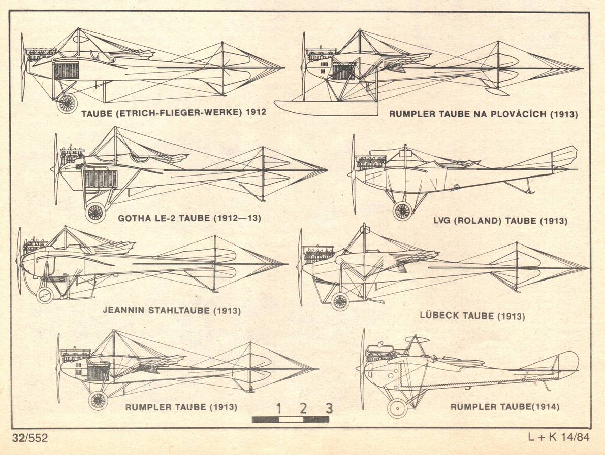 Аэропланы «Таубе» различных производителей