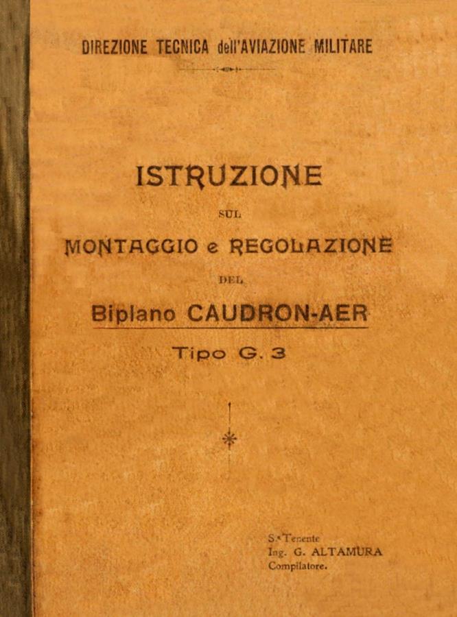 Страницы из «Руководства по сборке и регулировке биплана Кодрон тип 3», изданного в Италии в годы I мировой войны