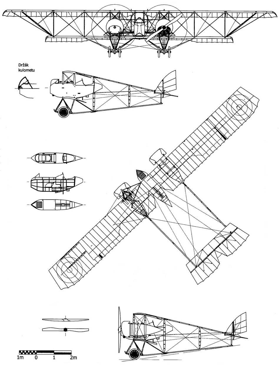 Общий вид самолета Кодрон G. IV – вариант с раздельной кабиной